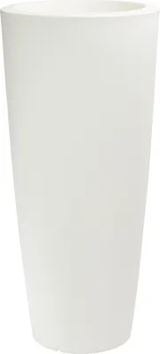Produktbild von Garden Italia Vasen Topflappen für Eingangsbereich Übertopf rund hoch EPTO Dn. 42 cm - Höhe 93 aus weißem Harz -  Italy - für außen und innen - stoßfest - frostbeständig - modern, xl