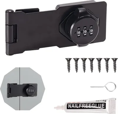 Produktbild von Kabelloses Schrank-Türschloss, Schlüssellos, Zahlenschloss, Ohne Bohren, Sicherheit, Akten & Schubladen