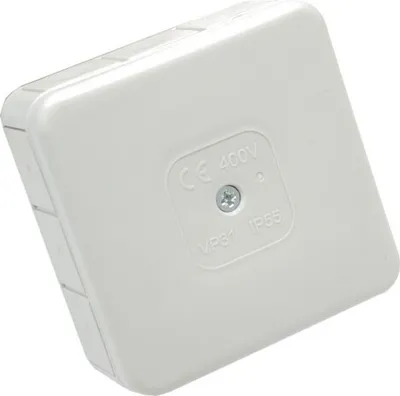 Produktbild von Aufputzdose, hermetisch IP44, anschraubbar, grau, 85x85x37 Viplast 03103