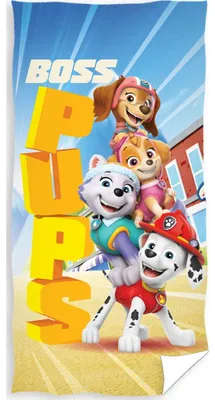 Obrázek produktu pro Paw Patrol Boss Pups plážová osuška 70x140 cm - osuška