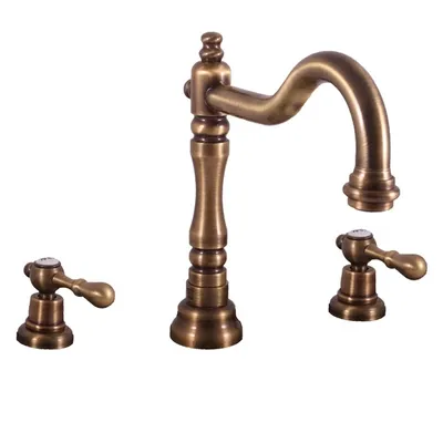 Obrázek produktu pro Slezák-RAV Vodovodní baterie umyvadlová Slezák RAV Morava Retro MK432SM Barva: stará mosaz, Rozměr: 1/2''
