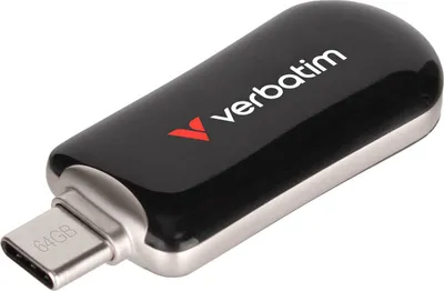 Produktbild von VERBATIM USB-C Stick Plectra 30224 USB 3.2 64GB schwarz