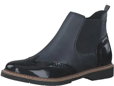 Produktbild von s.Oliver Damen Chelsea Boots mit Reißverschluss Elegant, Blau (Navy Comb.), 38 E