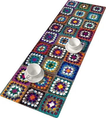 Image de Bertoni chemin de table, feutre, 115x40cm, motif imprimé Frania
