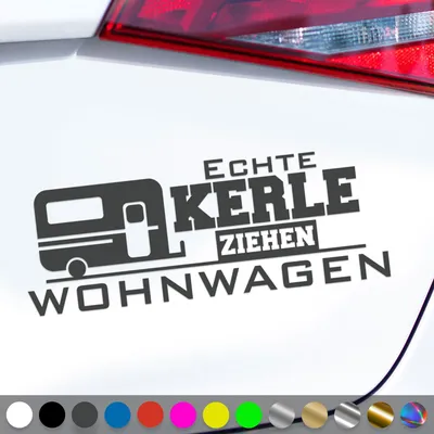 Produktbild von PantherPixel Echte Kerle Aufkleber Bus Camper Wohnmobil Wohnwagen Sticker Auto Geschenkidee Farbe Dunkelgrau