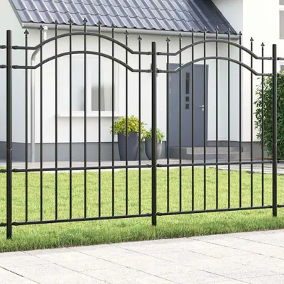 Productafbeelding van Maison Exclusive - Tuinhek WOERDEN, 240 x 190 cm, stalen hek met poedercoating, grijs