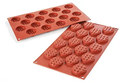 Produktbild von Silikonbackform - Waffel rund