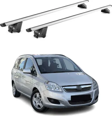 Obrázek produktu pro Střešní nosič Základní nosič pro Opel Zafira B 2008-2011 FL 100 kg hliník stříbrný 2 ks ABE