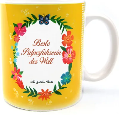 Produktbild von Mr. & Mrs. Panda Tasse Pulperführerin - Geschenk, Beruf, Berufsausbildung, kaffeetasse bedruckt, für kaffee, Abschluss, Becher, Pott