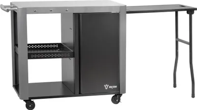 Produktbild von BBQ-Toro Grillwagen 95 x 50 x 80 cm, Silber Grilltisch mit großer Arbeitsfläche, Grill Serviertisch