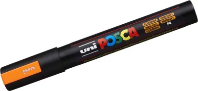 Obrázek produktu pro Vláknová pera Uni Posca PC-5M 1,8-2,5 mm neonově oranžová, balení 6 ks