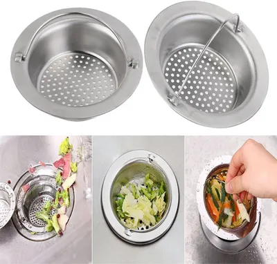 Produktbild von Abfluss-Sieb, 2er Set, Edelstahl rostfrei, Ø11 cm, Glänzend