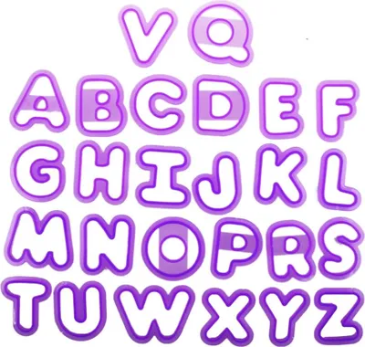 Produktbild von Große Zuckerpaste und Keksausstecher BUCHSTABEN