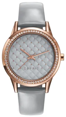 Produktbild von Esprit ES109572002U Uhr Damenuhr Lederarmband Datum grau