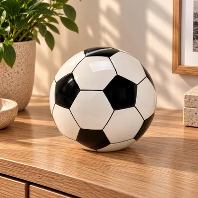 Imagen del producto de Pelota de fútbol Spardose, color blanco y , 10 cm