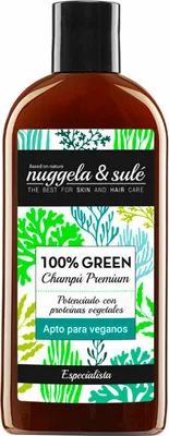 Produktbild von Nuggela & Sulé 100% Green, 250 ml, Shampoo, Nicht-professionell, Frauen, Alle Haare, Sprödes Haar, Dünnes Haar, Alle Farben
