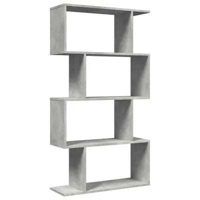 Zdjęcie produktu dla vidaXL Regał rozdzielający pokój 4 półki betonowy szary 70x24x129 cm