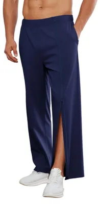 Imagen del producto de Omgoods - Pantalón deportivo largo para hombre con cremallera y bolsillos
