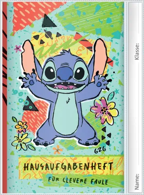 Produktbild von ROTH Hausaufgabenheft für clevere Faule "Disney Stitch" DIN A5