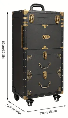 Image de Mallette de maquillage - Coffret de maquillage - Trousse de beauté - Mallette de maquillage professionnel - Coffret de cosmétiques - 3 tiroirs
