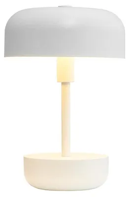 Produktbild von Tischlampe, Kabellos Dimmbar Tischleuchte, Led Tischleuchte Metall, Leselampe, USB Wiederaufladbare, Haipot weiß