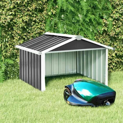 Produktbild von vidaXL Rasenmäher Garage 92x97x63 cm Verzinkter Stahl Anthrazit