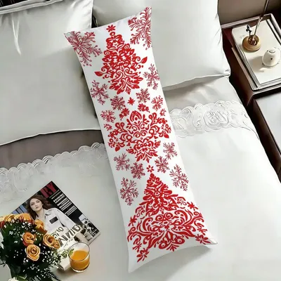 Obrázek produktu pro Pohodlné povlaky na polštáře do postele, červené barvy, rozměry 30 x 90 cm