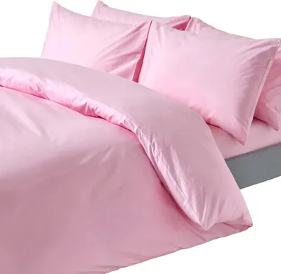Image de HOMESCAPES Literie rose densité 200 fils, 230 x 220 cm