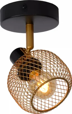 Produktbild von Lucide Retro Wandstrahler 77978/01/02, dreh- & kippbar, Metallnetz, 14x14 cm
