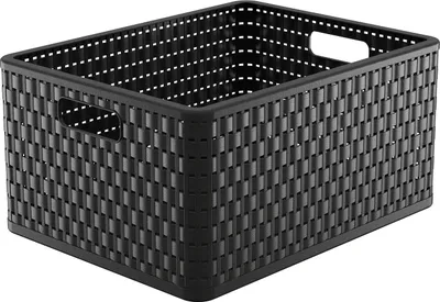 Produktbild von ROTHO Aufbewahrungskorb "Country" 28 l anthrazit L89245