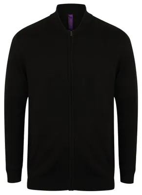 Produktbild von Henbury - Strickjacke Durchgehender Reißverschluss für Herren/Damen Uni LT4983 (S) (Schwarz)