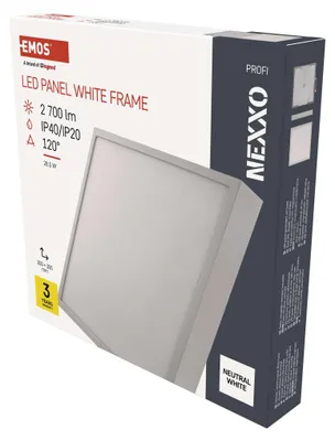 LED přisazené svítidlo NEXXO, čtvercové, bílé, 28,5W, neutrální bílá