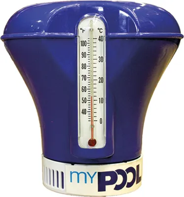 Produktbild von Dosierschwimmer für 200 g Tabletten mit Thermometer