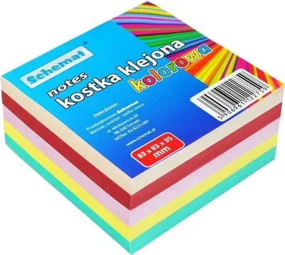 Image de Cube de papier coloré 83x83x35mm collé