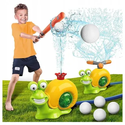 Zdjęcie produktu dla Wyrzutnia Wodna 2w1 Zraszacz Baseball Dla Dzieci do Ogrodu