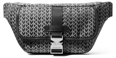 Produktbild von Michael Kors Eli Gürteltasche aus MK-Jacquard Schwarz