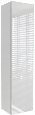 Zdjęcie produktu dla WISZĄCY SŁUPEK ŁAZIENKOWY do łazienki biały +POŁYSK 100x25x25cm bez uchwytu