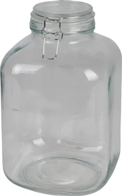 Image de XXL Bocal à couvercle métallique 4,8L Bocal de conservation Bocal à cornichons Pot de rhum Bocal à punch