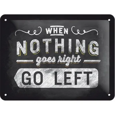 Produktbild von Nostalgic-Art - Blechschild 15x20 cm - Word Up - Go Left