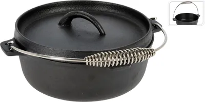 Zdjęcie produktu dla Garnek żeliwny do grilla, kociołek, Ø 20 cm