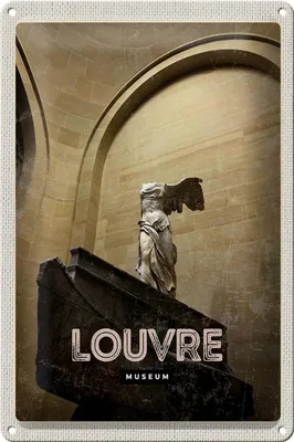 Produktbild von Blechschild Reise 20x30cm Retro Louvre Museum Paris Palast