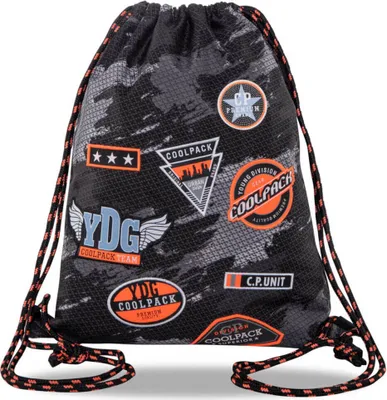 Produktbild von COOLPACK SPRINT B73152 Turnbeutel Sportbeutel Rucksack Tasche BADGES AUFNÄHER leicht bunt Kinder Jungen