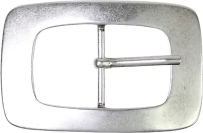 Produktbild von FRONHOFER rechteckige Gürtelschnalle silber, Dornschnalle, Gürtelschließe 4 cm