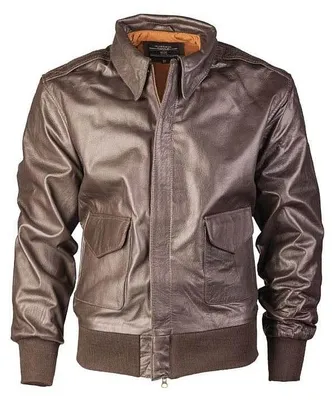 Produktbild von Us Lederjacke Flieger A2 Braun