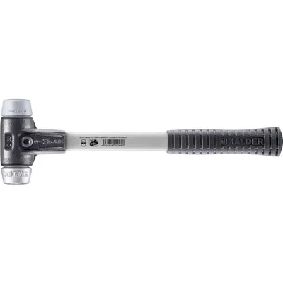 Produktbild von HALDER SIMPLEX Schonhammer Ø 30 mm TPE-mid grau / Weichmetall mit verstärktem Tempergussgehäuse und Fiberglasstiel