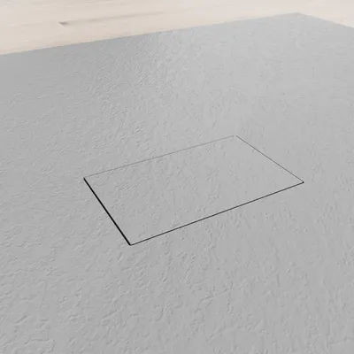 Produktbild von i-flair - SMC Duschwanne 120x100 cm mit anti-rutsch Oberfläche in grauer Steinoptik inkl. Ablaufgarnitur
