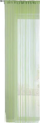 Produktbild von Fadengardine , HxB 250x140 cm, Mint mit Tunneldurchzug und eingenähtem Kräuselband, geeignet für Gardinenstangen und Gardinenschienen Fadenvorhang Fadenstore Raumteiler 20303CN