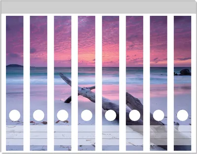 Produktbild von Wallario Ordnerrücken Sticker, selbstklebend für schmale Ordner, 8 Stück, Motiv Abendhimmel bei Sonnenuntergang