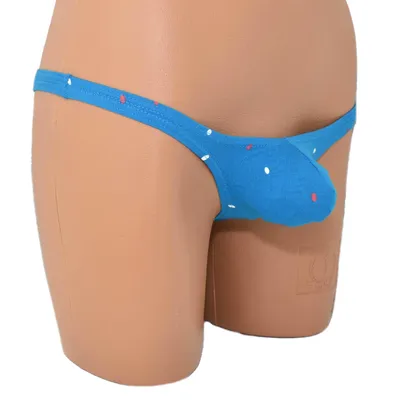 Produktbild von Schmal geschnittener Damen Stringtanga aus weicher, atmender Baumwolle, gepunktet