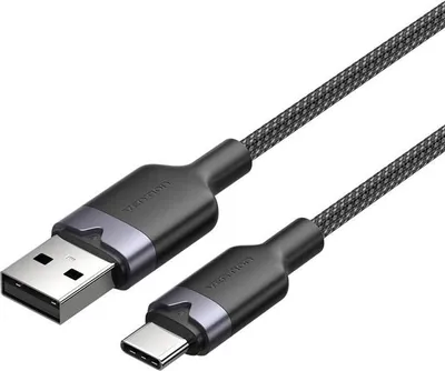 Obrázek produktu pro USB 2.0 A to USB-C 3A cable Vention CTNBH 2M (black)